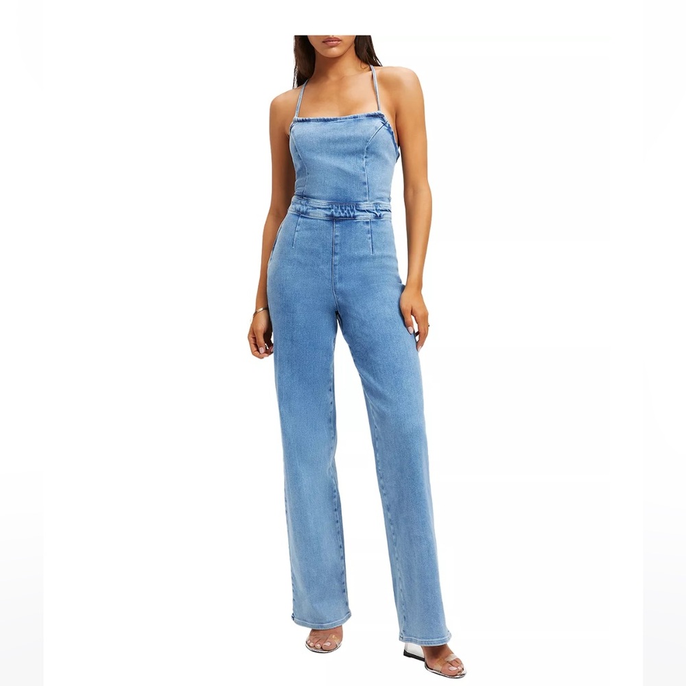 Good American Vacay denim jumpsuit